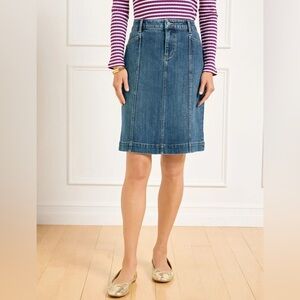 🌿 Talbots Denim A-Line Skirt – Montauk Wash – Size 14